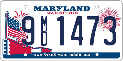 MD license plate 9MD1473