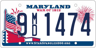 MD license plate 9MD1474