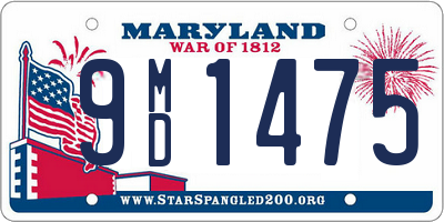 MD license plate 9MD1475