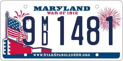 MD license plate 9MD1481