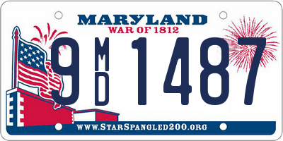 MD license plate 9MD1487