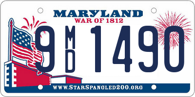 MD license plate 9MD1490