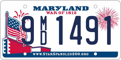 MD license plate 9MD1491
