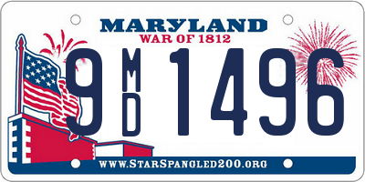 MD license plate 9MD1496