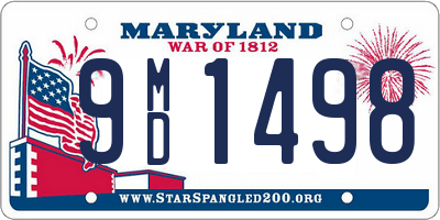 MD license plate 9MD1498