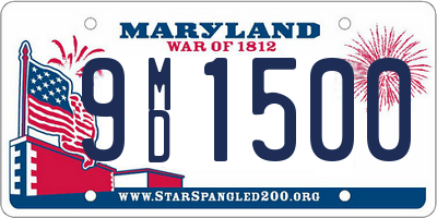 MD license plate 9MD1500