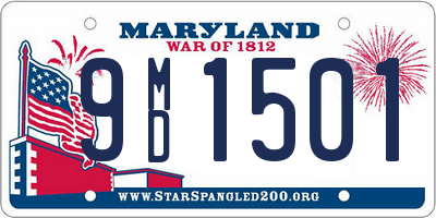 MD license plate 9MD1501