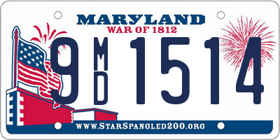 MD license plate 9MD1514