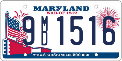 MD license plate 9MD1516