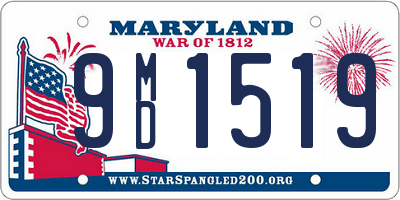 MD license plate 9MD1519