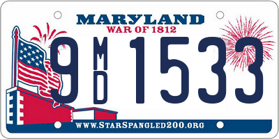 MD license plate 9MD1533