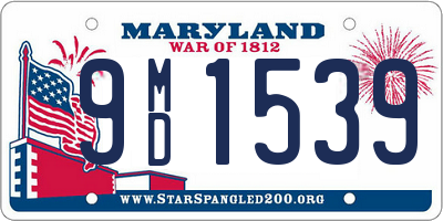 MD license plate 9MD1539