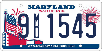 MD license plate 9MD1545