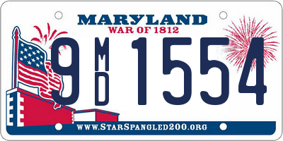 MD license plate 9MD1554