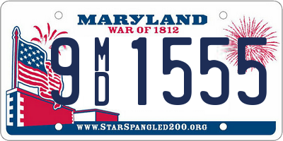 MD license plate 9MD1555