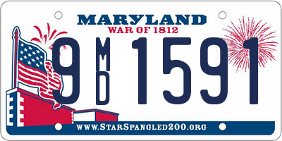 MD license plate 9MD1591