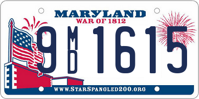 MD license plate 9MD1615