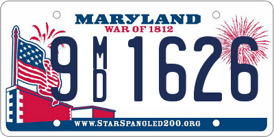 MD license plate 9MD1626