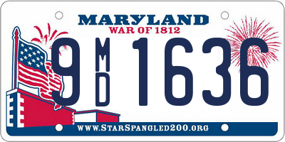 MD license plate 9MD1636