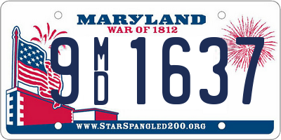 MD license plate 9MD1637