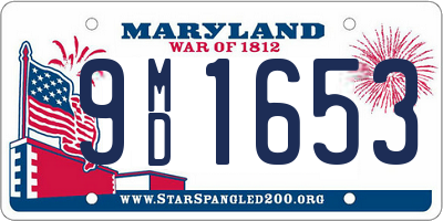 MD license plate 9MD1653