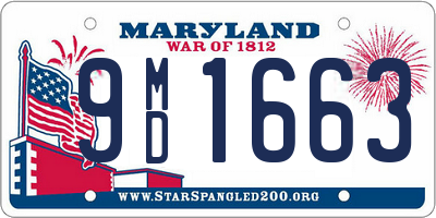 MD license plate 9MD1663
