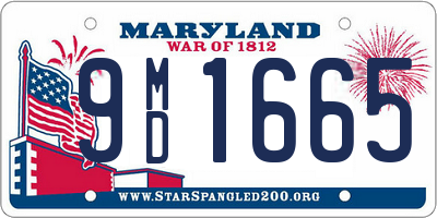 MD license plate 9MD1665