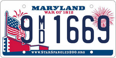 MD license plate 9MD1669