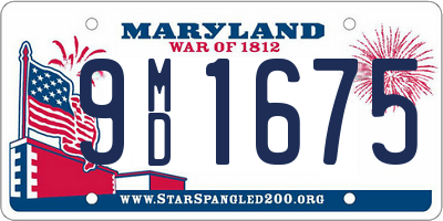 MD license plate 9MD1675