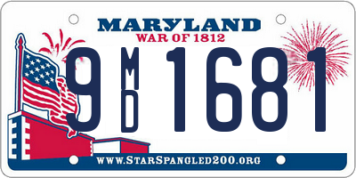 MD license plate 9MD1681