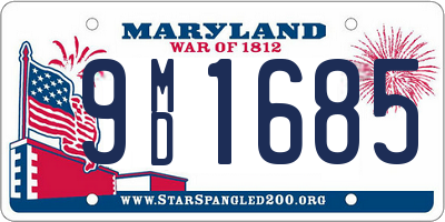 MD license plate 9MD1685