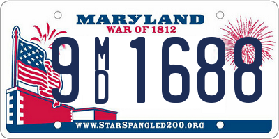 MD license plate 9MD1688