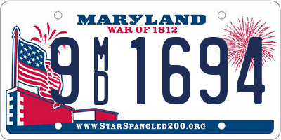 MD license plate 9MD1694