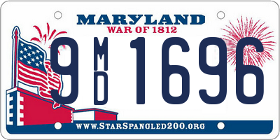 MD license plate 9MD1696