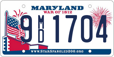 MD license plate 9MD1704