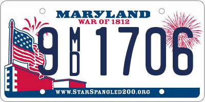 MD license plate 9MD1706