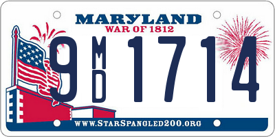 MD license plate 9MD1714