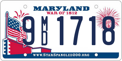 MD license plate 9MD1718