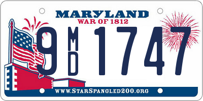 MD license plate 9MD1747