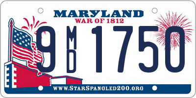 MD license plate 9MD1750