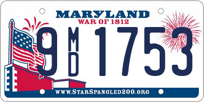 MD license plate 9MD1753