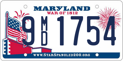 MD license plate 9MD1754