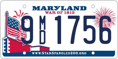 MD license plate 9MD1756