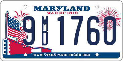 MD license plate 9MD1760