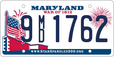 MD license plate 9MD1762