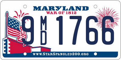 MD license plate 9MD1766