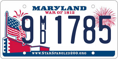 MD license plate 9MD1785