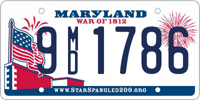 MD license plate 9MD1786