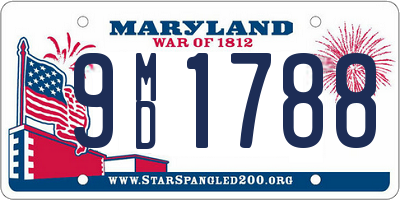 MD license plate 9MD1788