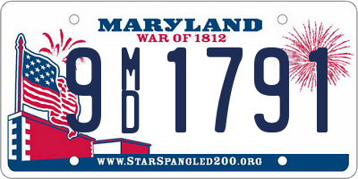 MD license plate 9MD1791